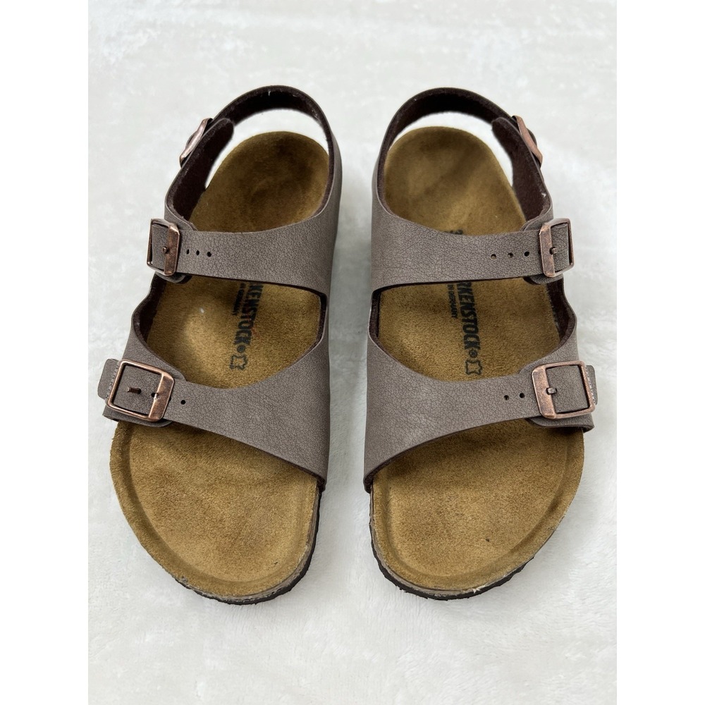 Birkenstock Roma Mocha Strap Sandal Shoes Kids Size 34 Pristine Condition!